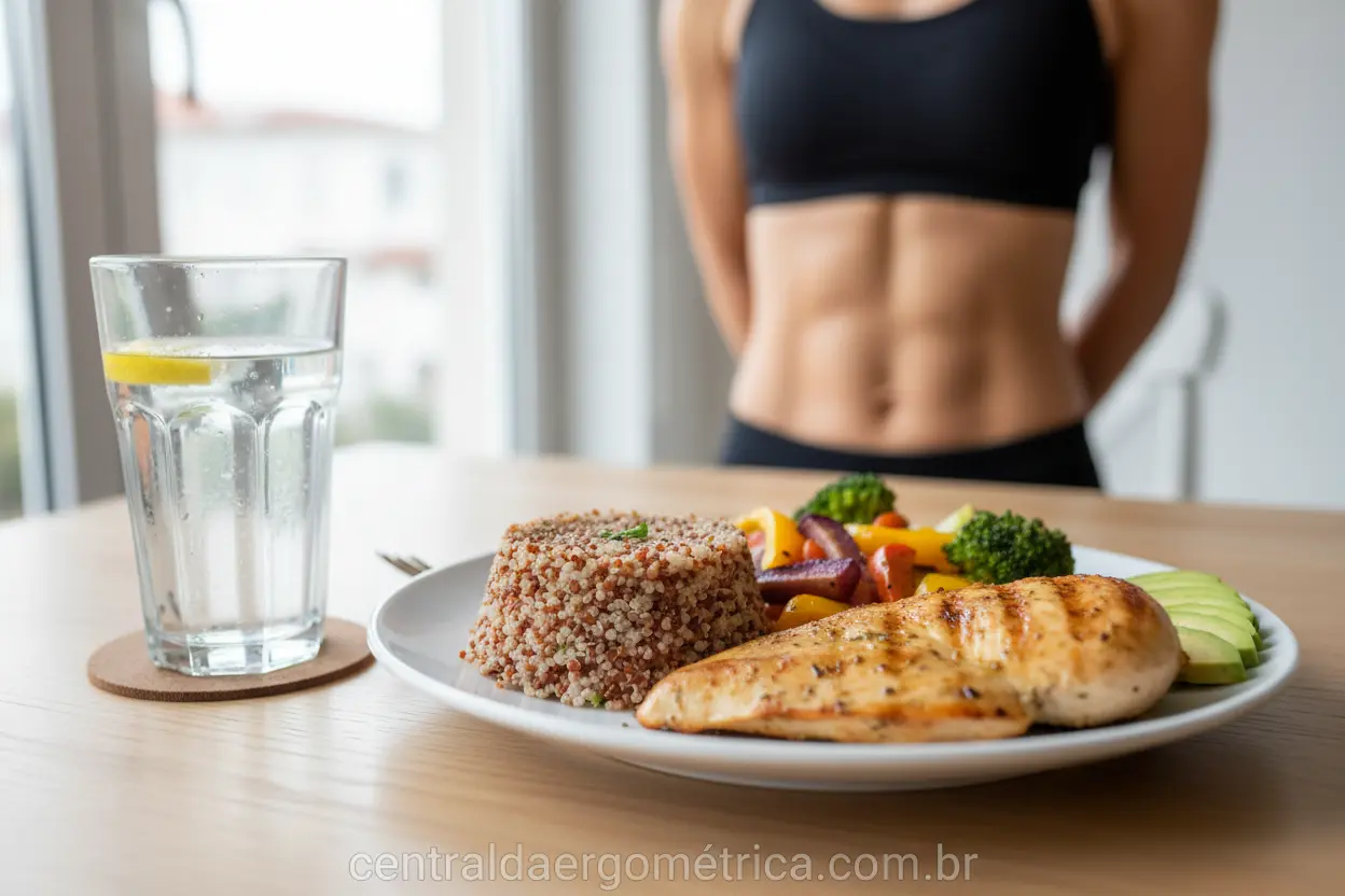 Alimentação Saudável e Abdômen Refeição saudável para perder barriga e ter um estilo de vida equilibrado.