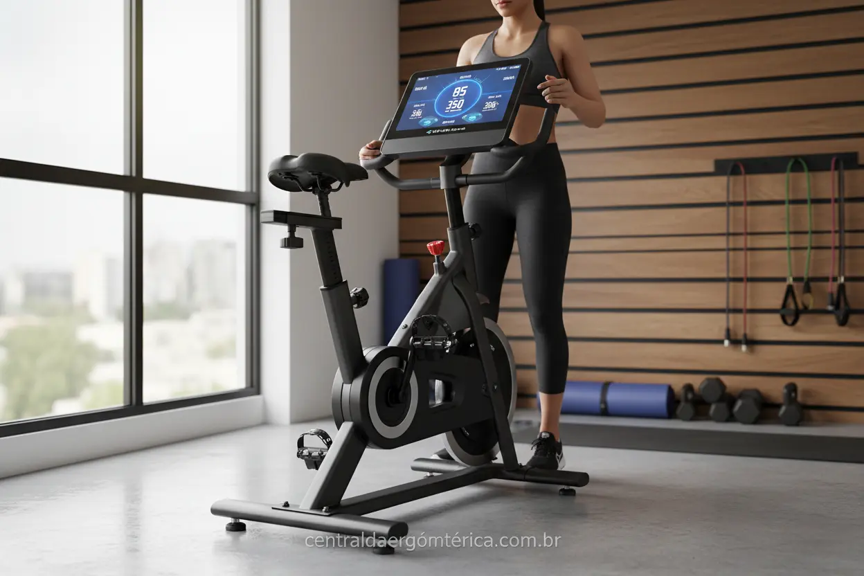 Bicicleta Ergométrica Premium Recursos de bicicleta ergométrica de alto investimento