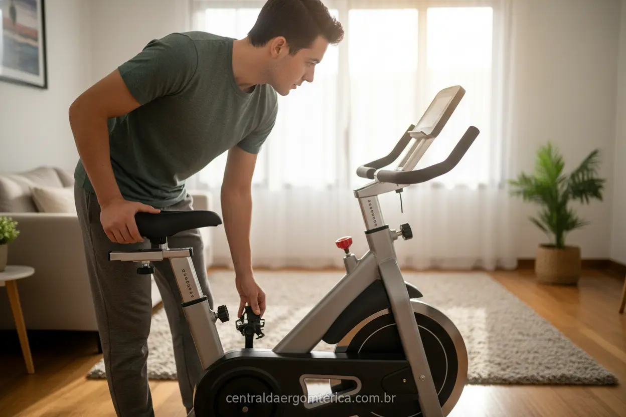 Escolhendo a Bicicleta Ergométrica Pessoa avaliando qual a melhor bicicleta ergométrica