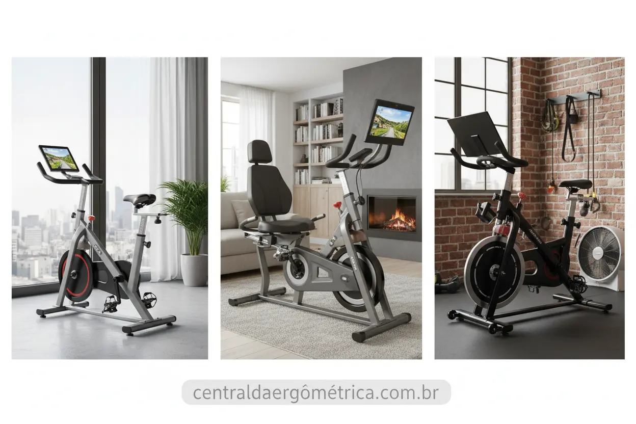Diferentes modelos de bicicleta ergométrica